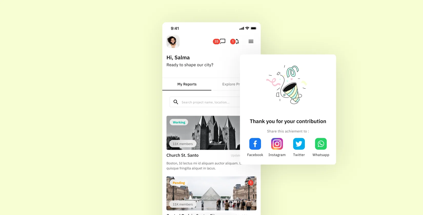 Visibility — status tracking and progress in the Irys mobile app