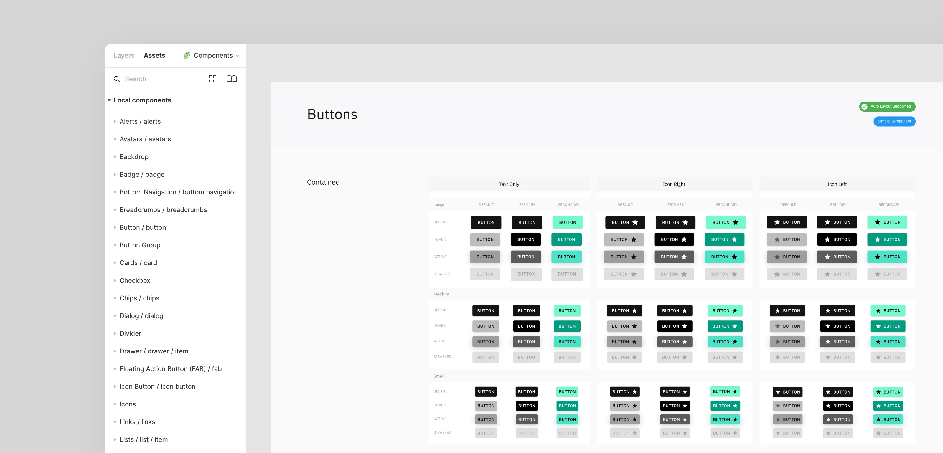 Irys design system overview with typography scales, color tokens, and component library